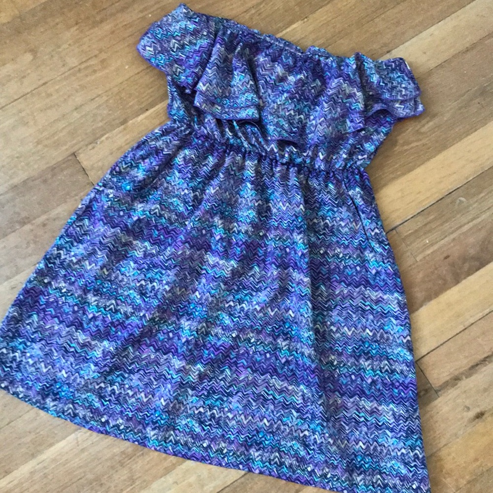 Off shoulder purple dress